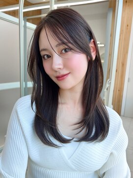 アフロート ディル(AFLOAT D'L) 前髪なし顔周りレイヤーカットロング10代20代30代40代