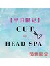 平日限定【新規/男性限定】似合わせカット+ヘッドスパ￥7150→￥5005