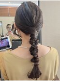 ヘアセット/お呼ばれヘア/結婚式/参列/編み下ろし/編み込み