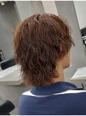 サーフカール波巻きウルフウルフヘアメンズツイスパ原宿