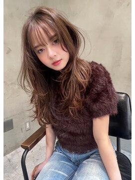 エイミー(Aimee) aimee 町田 おすすめ シャギーレイヤー×ミルクティー