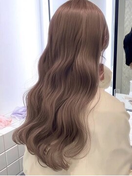 ネハス 名古屋栄店(nehus.) ミルクティーベージュブリーチなしダブルカラーレイヤーカット