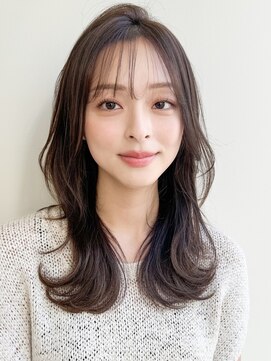 アグノス 青山(Agnos) 艶感ミルクティーブロンド美髪シースルーバング薄めバング