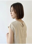 ひし形レイヤーボブ/地毛ハイライト/ミセス20代30代40代50代