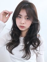 ロンドリメゾン 原宿(Lond re Maison.) ミディアムレイヤー/ダークアッシュブラウン/韓国巻き/前髪0605