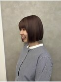 韓国風ミニボブ×艶ショコラブラウン