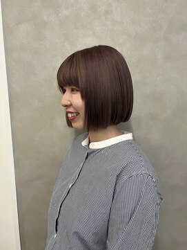 ボヌール 川西(Bonheur) 韓国風ミニボブ×艶ショコラブラウン