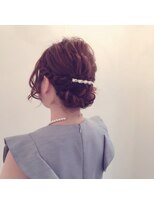 ヘア メイク ハク 横浜(hair make Haku)&nbsp;編み込みアップ 波ウェーブ　Haku横浜
