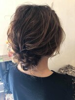 ゆるまとめシニヨン/ヘアアレンジ/結婚式