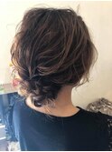 ゆるまとめシニヨン/ヘアアレンジ/結婚式