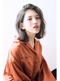 かきあげバングのニュアンス外ハネロブ