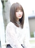 大人かわいい小顔前下がりスリークボブローライト20代30代40代