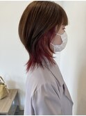 ウルフカット、インナーカラー