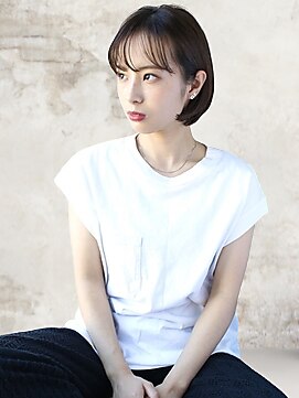 ヘアーアンジェ 南矢野目店(Hair ange) 【イルミナカラー×髪質改善TR】耳かけショートスタイル