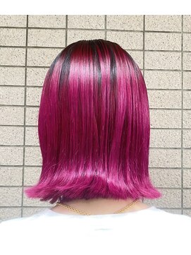 プログレス ひばりヶ丘店(PROGRESS) ネオビビットピンクボブ☆#デザインカラー