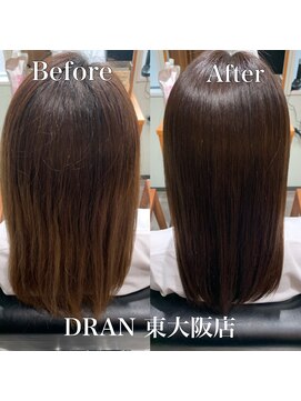 ドラン 東大阪店(DRAN) 【DRAN】髪質改善トリートメント　before＆after
