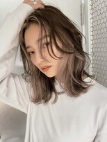 サイン 渋谷(SIGN) レイヤーカットインナーカラーイヤリングカラ一色落ち綺麗表参道