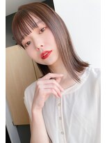 ヘアーズベリー 近鉄八尾店(hairs BERRY) BERRY_デザインカラー＿くびれヘア＿似合わせカット＿ストレート