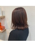 【梅田 茶屋町】ピンクブラウン/パツっとボブ