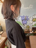 バンビ プライベート サロン(Bambi private salon)&nbsp;インナーカラー*ベージュ*切りっぱなしレイヤーボブ*Bambi松平愛