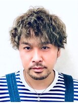 黄ぐまくん美容室 メンズランダムパーマ