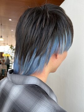 イーストハムアール(EAST HAM r) 似合わせウルフ/デザインカラー/ライトブルー