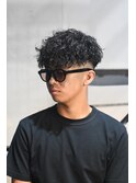 波巻きハイライトアップバングツーブロックマッシュ