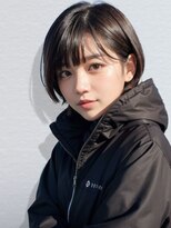 ブロッサム 東中野店 くびレイヤーエモージュピンクベージュマチルダボブミディ前髪