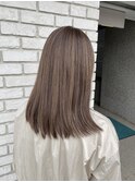 30代40代大人かっこいいベージュハイライト×ミディ