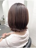 外ハネ/ボブ/髪質改善ヘアエステ/オリーブベージュ/ナチュラル