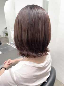 イレス 札幌円山店(IRESU) 外ハネ/ボブ/髪質改善ヘアエステ/オリーブベージュ/ナチュラル