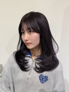 ビューネオ(VIEW NEO) 韓国ヘア/前髪/顔まわり/レイヤーカット/グレージュ/谷町四丁目