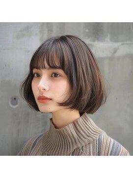 エヌプラスリタ 近鉄八尾(N+lita) イメチェン/ワイドバング/ホワイトブロンド/外ハネボブ