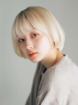 トクテ 高円寺(tokute)&nbsp;くびレイヤーエモージュ前髪モテベージュレイヤーミディ/高円寺