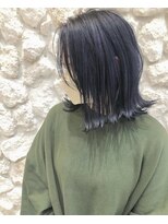 モアナ バイ ヘッドライト 宜野湾店(Moana by HEADLIGHT)&nbsp;Moana【宜野湾】#ネイビーカラー#ミディアムボブ#外ハネ