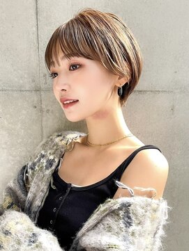 ギークス(GEEKS) 【GEEKS渋谷】ウォームベージュ/春カラー/大人ショートボブ/小顔