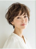 ４０代/大人ガーリー/ダークアッシュ/似合わせカット/川西池田