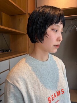ネロ ヘアサロン 渋谷(NERO HAIR SALON) ショートボブ/軽めボブ/ボブ短め/オン眉