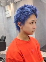 シープドッグ(SHEEP DOG)&nbsp;メンズカット　ネイビー　メンズブリーチ　七隈駅　福大