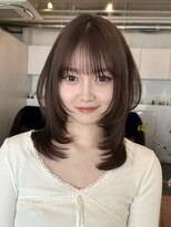 アンカーバイナチュラル(anchor by natural)&nbsp;韓国風/レイヤー/前髪カット/オリーブ/透明感/ハッシュカット
