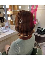 ヘアメイク エンカレッジ(HAIR MAKE encourage) ミディアムボブ編み込みアレンジ/外ハネくびれ巻き