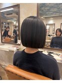 ダークブルーシンプル大人bob06.18