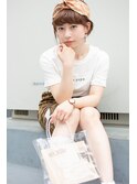 クリアバッグだからこそ、何を入れるかで、可愛さが変わってくる