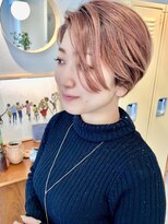 ワール(whirl.)&nbsp;ハイトーンピンクベージュの大人ショート☆