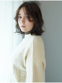 ボブ/パーマ/前髪長め