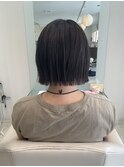 切りっぱなしボブ/ショートボブ/ミニボブ/透明感カラー/20代30代