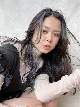 レクタ(recta) 前髪カラー フェイスフレーミング ブルー 夏休みカラー