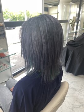 ラシックヘア 加古川店(LASSIC HAIR) Inner color Navy blue × Blue hawaii