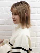 デイジー インデックスヘア 大島店(DAISY index hair) ★くびレイヤーエモージュ小顔前髪外ハネボブチェリーブラウン"