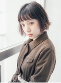 ハッシュカット/フルバング/似合わせカット/レッドブラウン